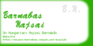 barnabas majsai business card