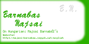 barnabas majsai business card